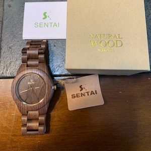 Brand new Sentai natural wood watch.